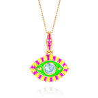 Olivenorma Titanium Steel Gemstone Devil's Eye Necklace