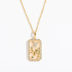 Olivenorma Tarot Card Zircon Zodiac Necklace