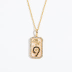 Olivenorma Tarot Card Zircon Zodiac Necklace