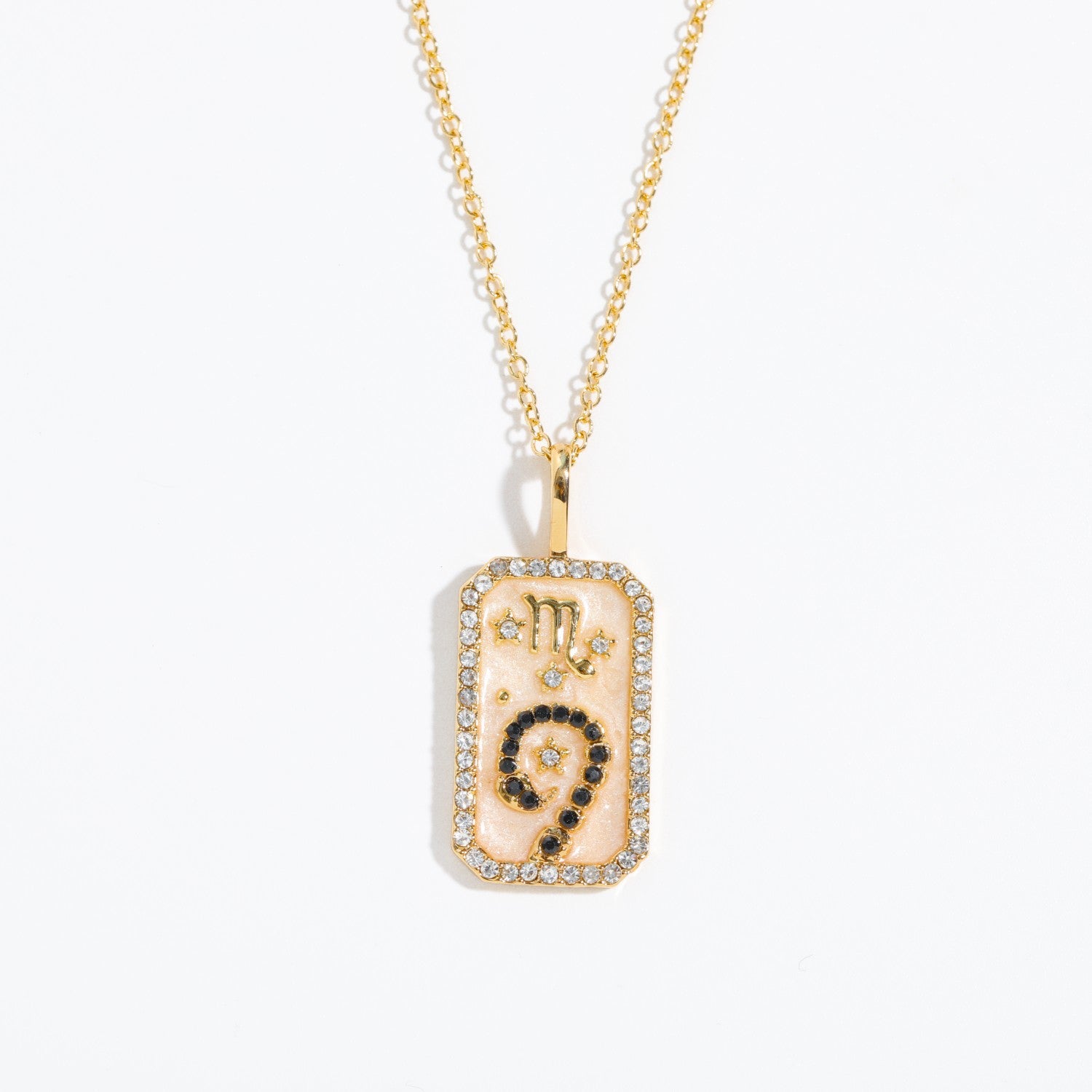 Olivenorma Tarot Card Zircon Zodiac Necklace