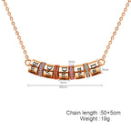 Olivenorma Birthstone Ball Engraving Pendant Clavicle Chain Necklace