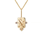 Olivenorma Stainless Steel Tarot Cards Inlaid Zirconia Necklace