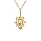 Olivenorma Stainless Steel Tarot Cards Inlaid Zirconia Necklace