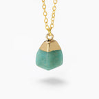 Olivenorma Square Cut Rough Stone Sweet Style Necklace