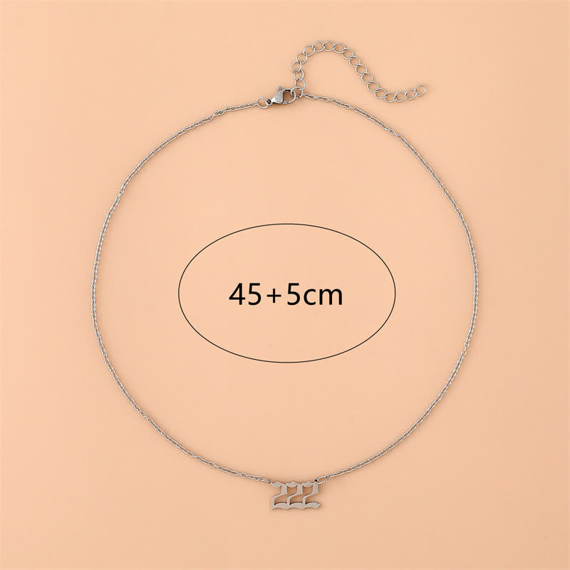 Olivenorma Angel Number Stainless Steel Necklace