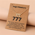 Olivenorma Angel Number Stainless Steel Necklace