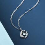 Olivenorma "Blue Gum and Bird" Moonstone Necklace