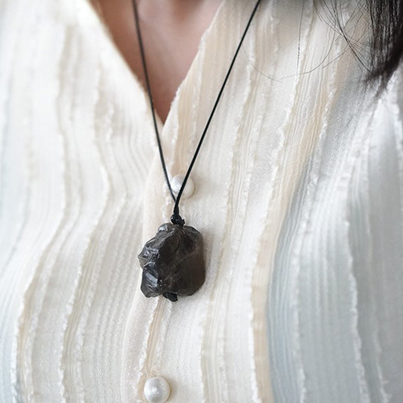 Olivenorma Smoky Quartz Wealth Gemstone Necklace