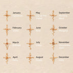 Olivenorma Dainty 18k Gold Plated Birth Flower Necklace