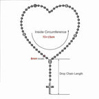 Olivenorma 8mm Luminous Beaded Cross Rosary Necklace