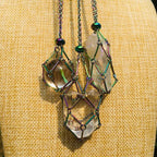 Olivenorma Medium Natural Crystal Color Plating Pouch Necklace