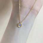 Olivenorma Blue Moonstone Pendant Necklace