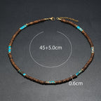 Olivenorma Brown Coconut Wood Beads Natural Stone Beads Necklace