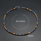 Olivenorma Brown Coconut Wood Beads Natural Stone Beads Necklace