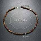 Olivenorma Brown Coconut Wood Beads Natural Stone Beads Necklace