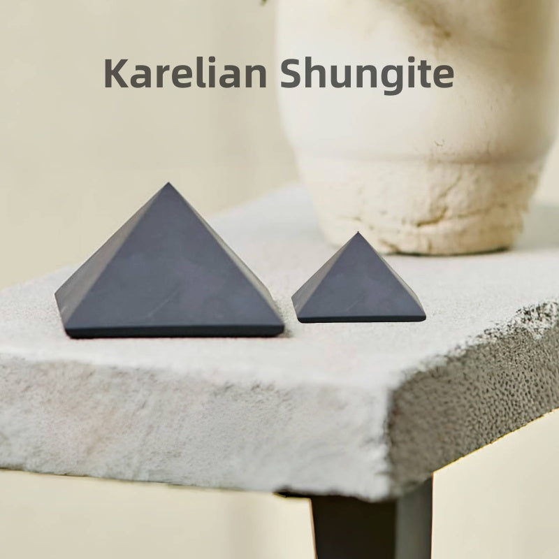 Handcrafted Shungite Stone Pyramid for House Protection
