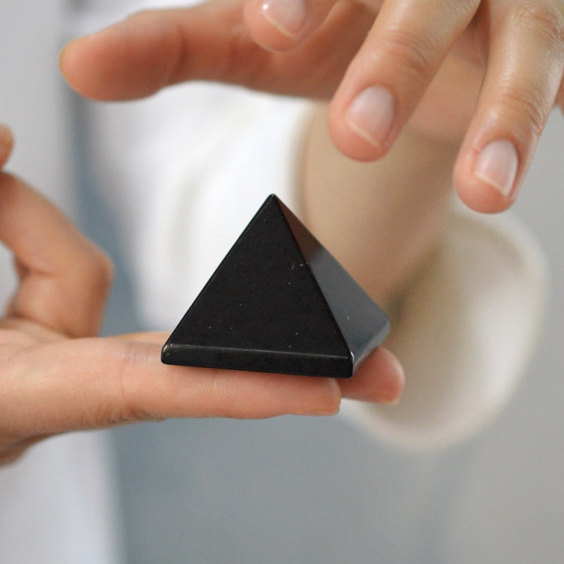 Handcrafted Shungite Stone Pyramid for House Protection