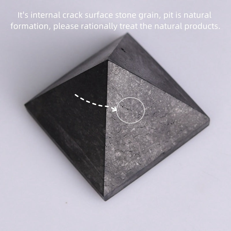 Handcrafted Shungite Stone Pyramid for House Protection