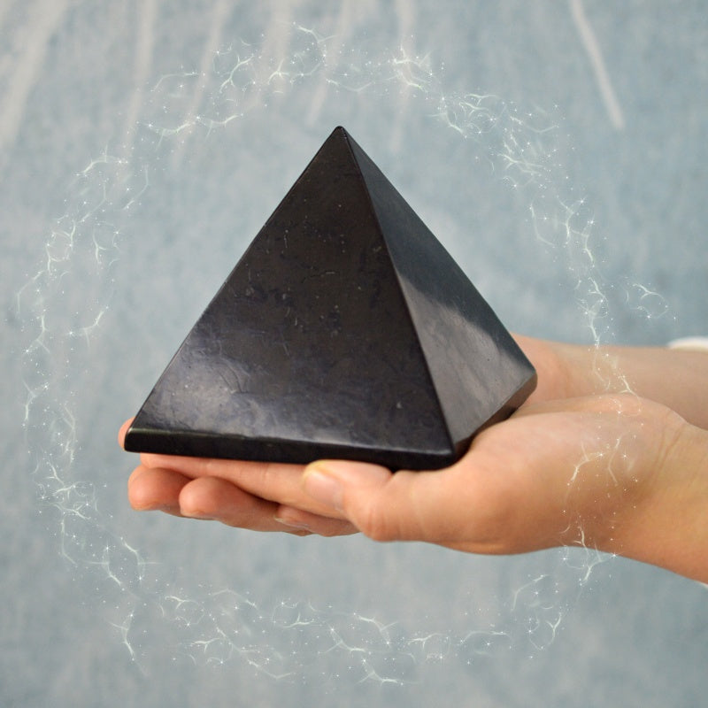 Handcrafted Shungite Stone Pyramid for House Protection