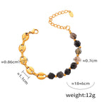 Olivenorma Natural Gray Agate Necklace Bracelet Jewelry Set