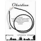 Olivenorma Card Stone Beads Fine Clavicle Necklace