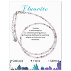 Olivenorma Card Stone Beads Fine Clavicle Necklace