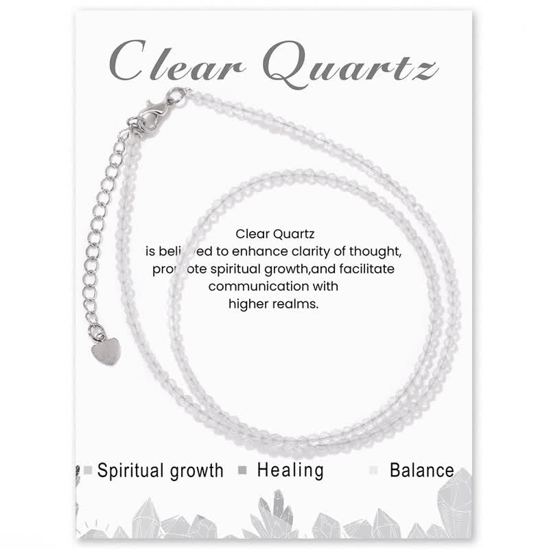 Olivenorma Card Stone Beads Fine Clavicle Necklace