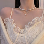 Olivenorma Opal White Zircon Heart Pendant Necklace