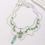 Olivenorma Ethnic Gravel Beads Sun Tree Of Life Necklace