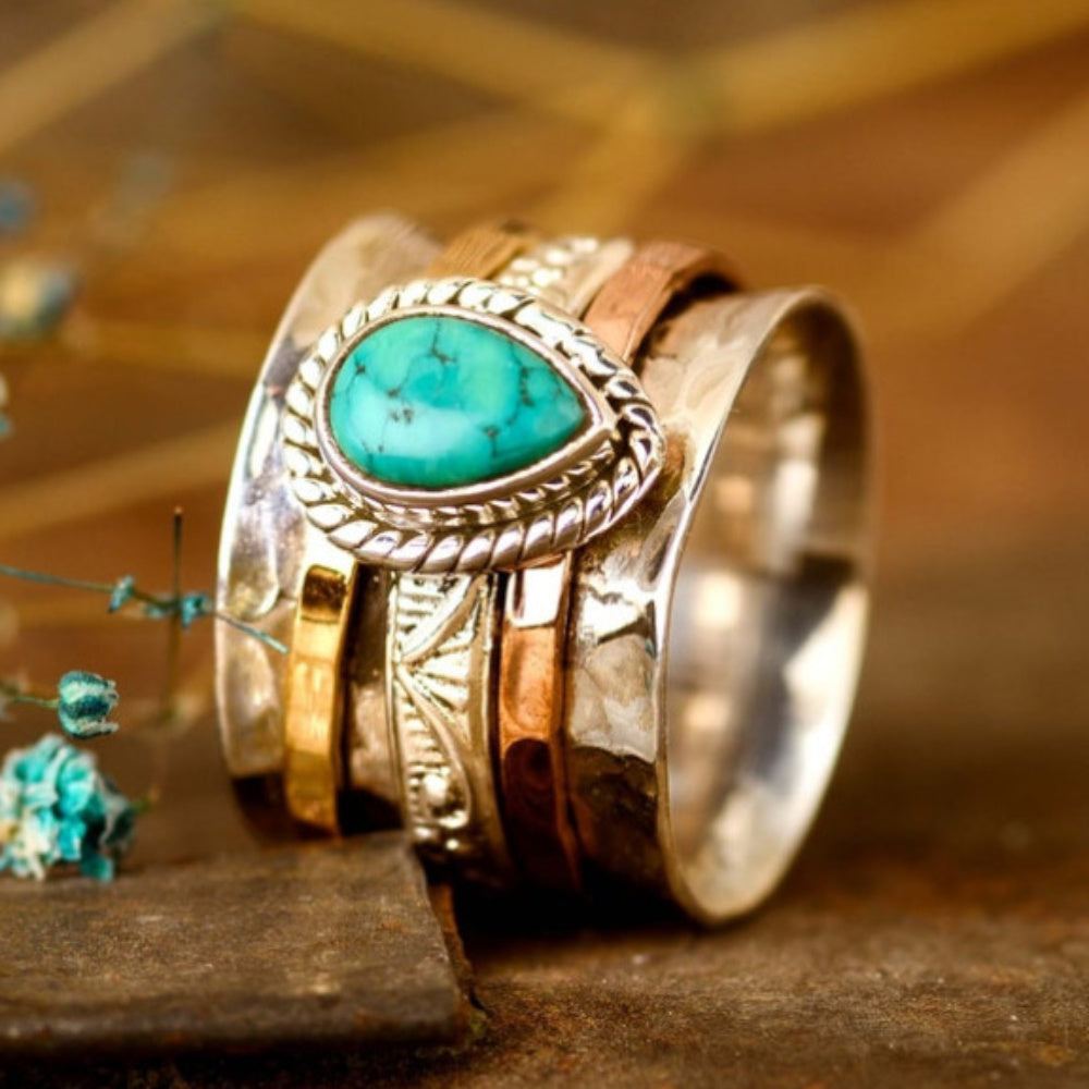 Boho Vintage Turquoise Ring