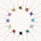 Olivenorma Colored Zircon Birthstone Planet Pendant Sterling Silver Necklace