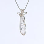 Olivenorma Natural Crystal Handwound Long Column Pendant Necklace