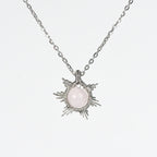 Olivenorma Natural Stone Sun Moon Pendant Necklace