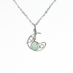 Olivenorma Natural Stone Sun Moon Pendant Necklace