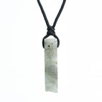 Olivenorma Natural Crystal Column Pendant Braided Knot Necklace