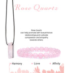 Olivenorma Natural Stone Pendant Necklace Beaded Bracelet Jewelry Set