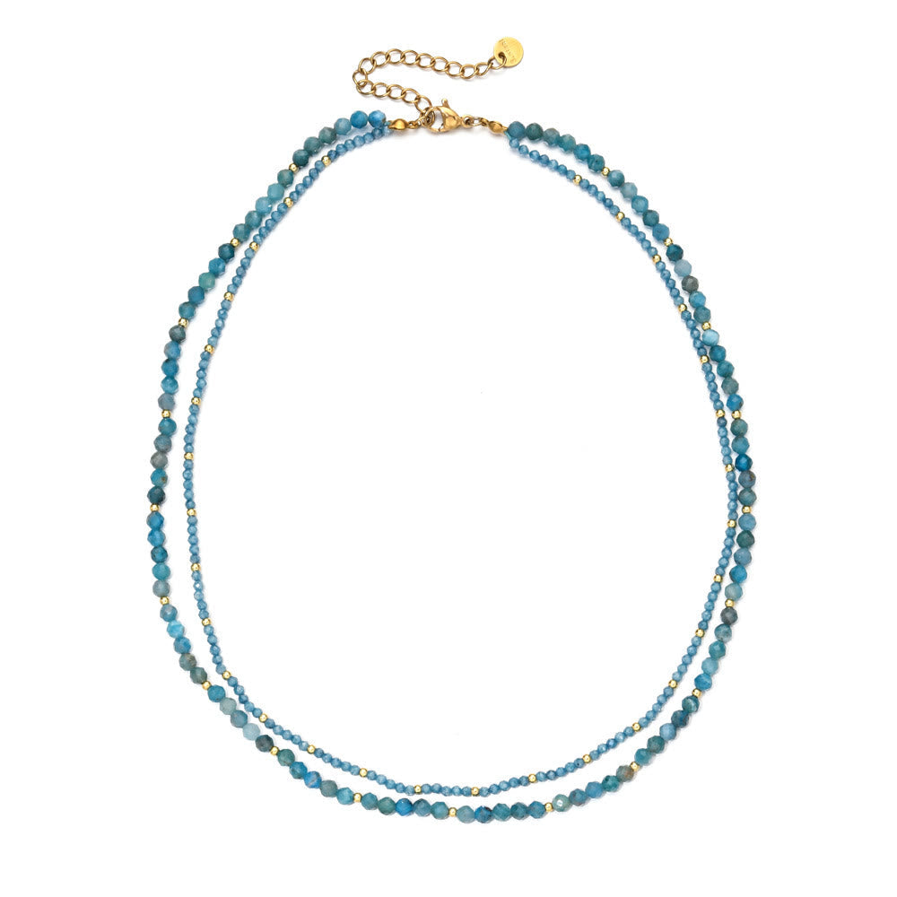 Olivenorma Boho Faceted Gemstone Crystal Choker Necklace