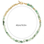Olivenorma Irregular Amazonite Gemstone Beaded Choker Necklace