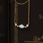 Olivenorma Natural Opal Crown Pendant Necklace