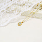 Olivenorma Sterling Silver Natural Aquamarine Flower Necklace