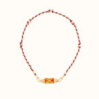 Olivenorma Braided Rope Colorful Tarot Kaleidoscope Pendant Necklace