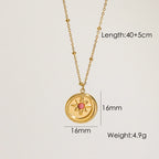 Olivenorma Natural Rhodonite Pendant Necklace