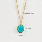 Olivenorma Natural Stone Eight-pointed Star Pendant Necklace