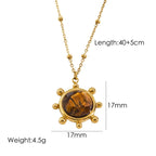 Olivenorma Natural Tiger Eye Pendant Necklace