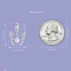 Olivenorma Butterfly Shaped Opal Charm S925 Silver Necklace