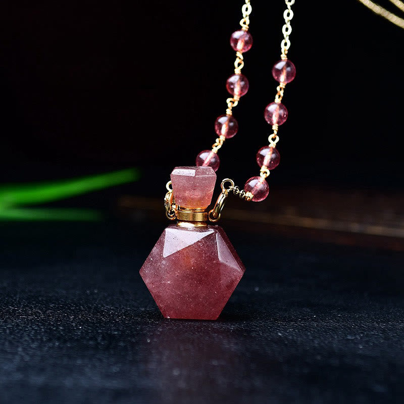 Olivenorma Natural Stone Essential Oil Diffuser Bottle Necklace