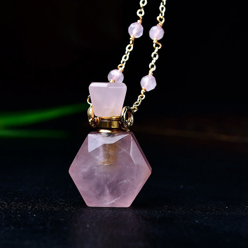 Olivenorma Natural Stone Essential Oil Diffuser Bottle Necklace