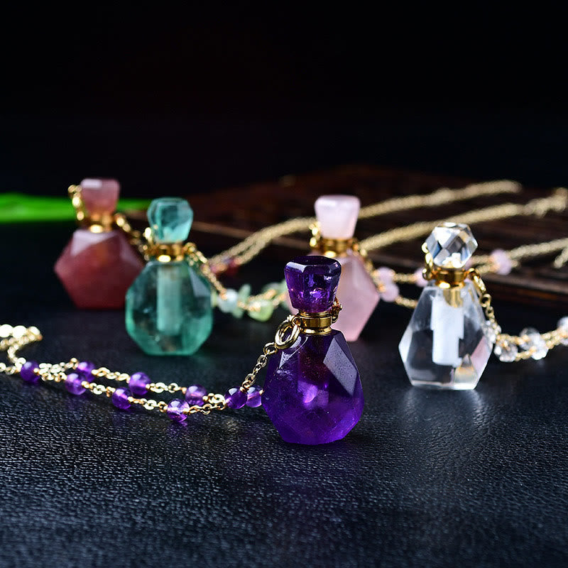 Olivenorma Natural Stone Essential Oil Diffuser Bottle Necklace