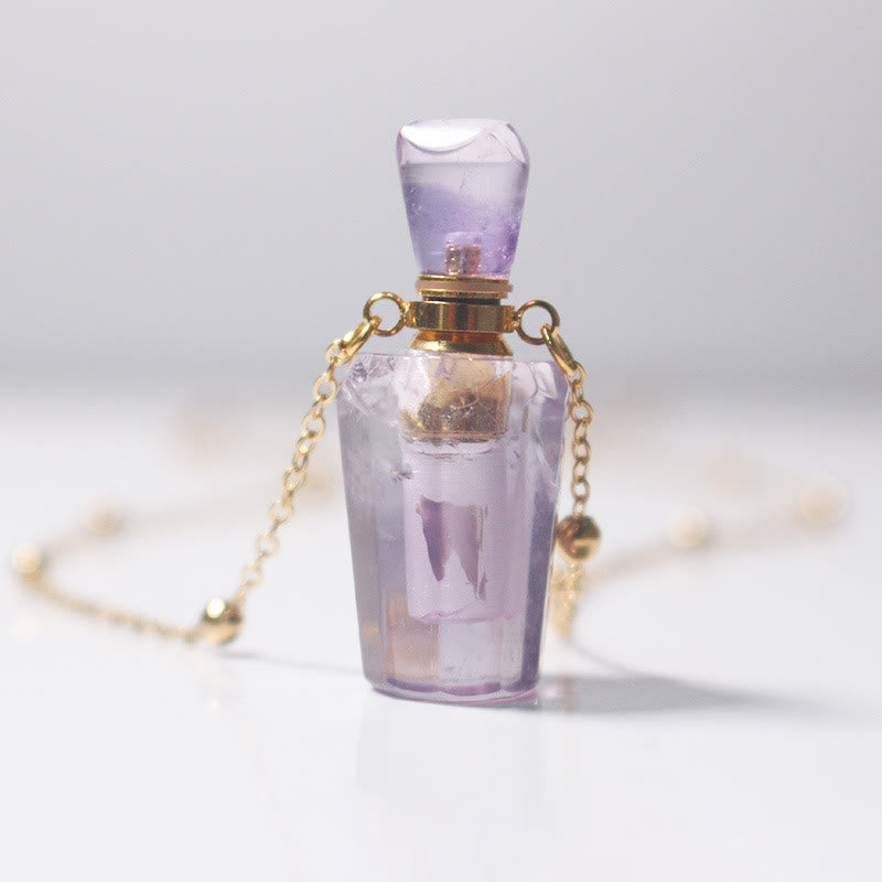 Olivenorma Amethyst Essential Oil Diffuser Bottle Necklace