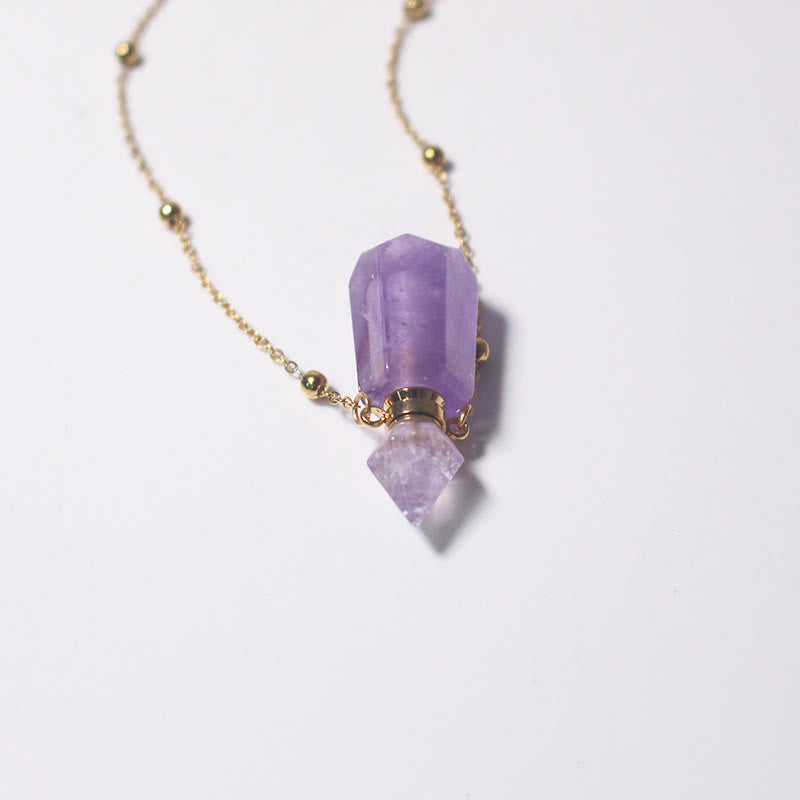 Olivenorma Amethyst Essential Oil Diffuser Bottle Necklace